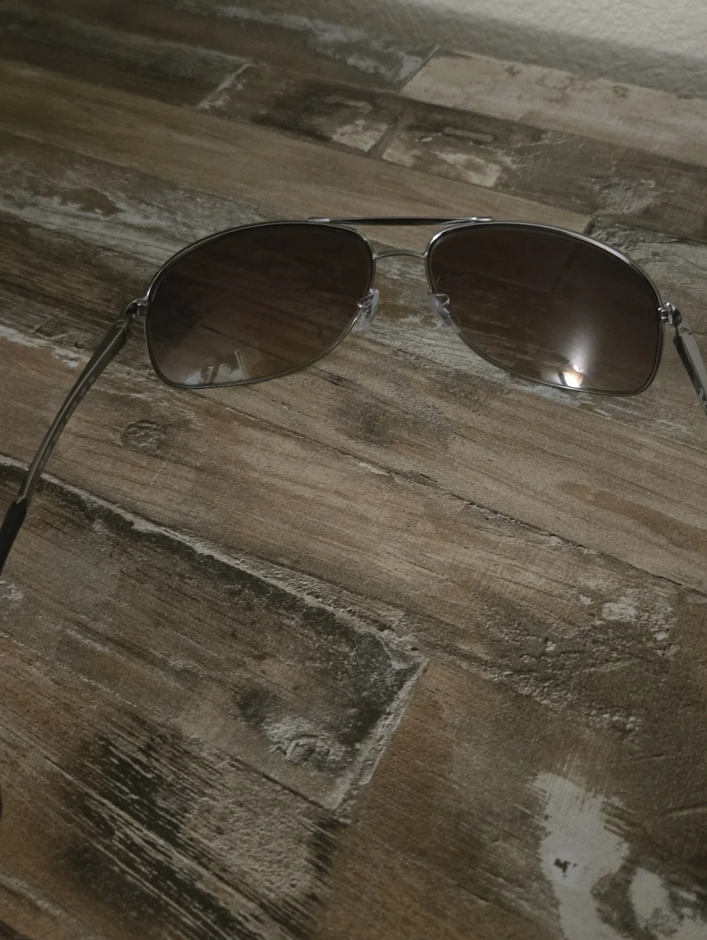 Ray-Ban Aviator RB3387 Silver Frame Brown Gradient Lens